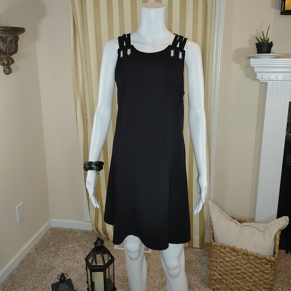NEW! FREE PEOPLE BABY LOVE GROMMET DRESS, BLACK M - Picture 5 of 11